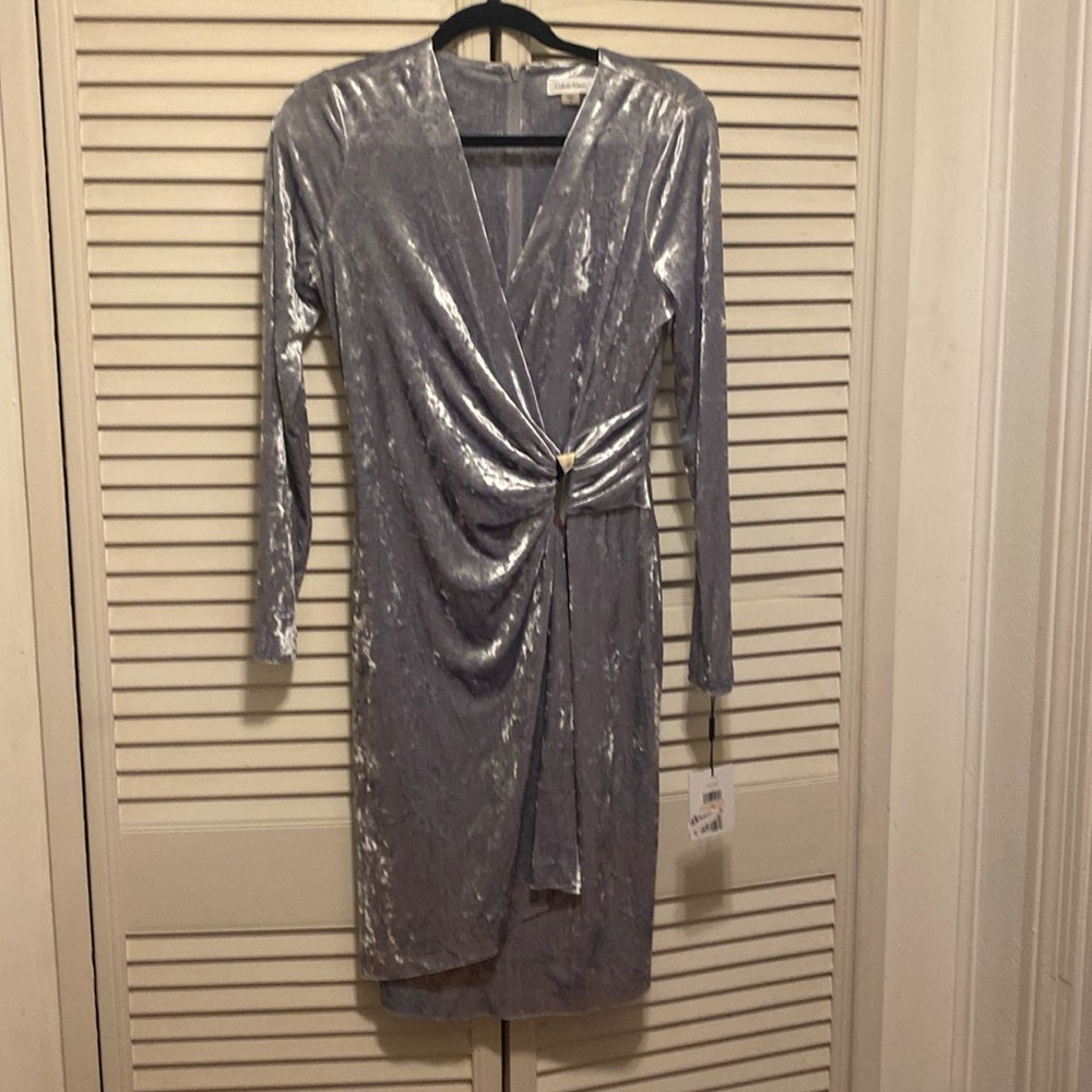 Silver vevetern cocktail dress